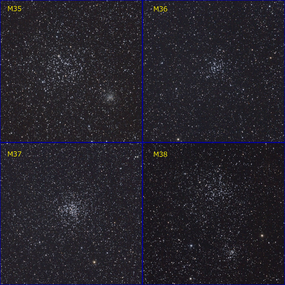 散開星団M35～M38
