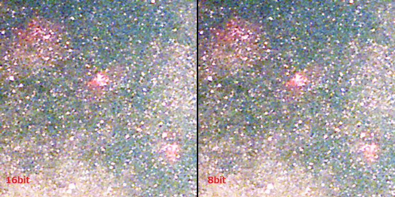 銀塩フィルムスキャン（8bitと16bitの比較）・拡大