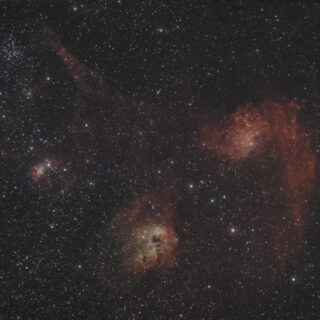 M38・勾玉星雲付近