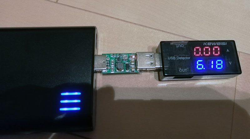 USB出力を6V＋αに昇圧