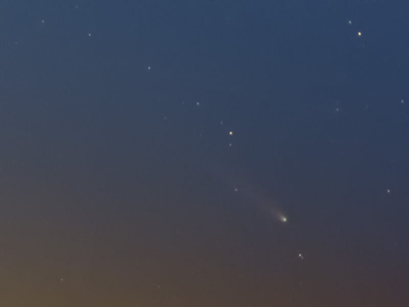 レナード彗星（2022/1/3 18:14-18:21）・みなみのうお座を通過中・ステラナビゲータによる光度=4.7等・明石市