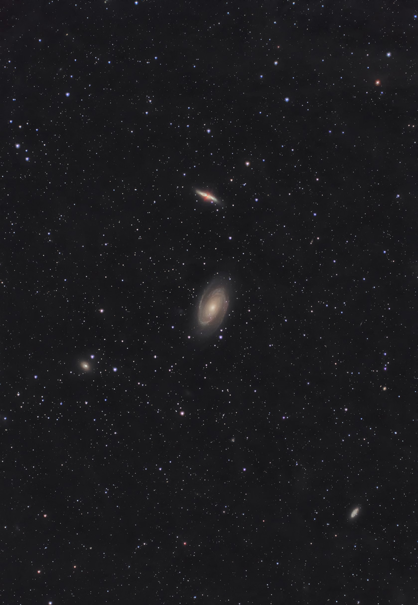M81&M81, NGC3077（f=288mm+フォーサーズセンサー・トリミング無し）