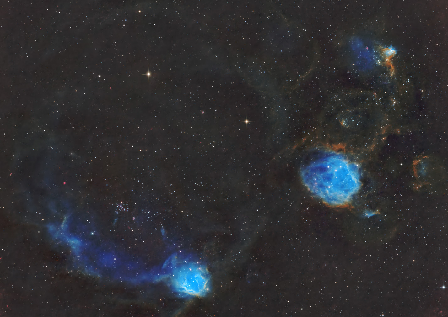 散開星団NGC602付近